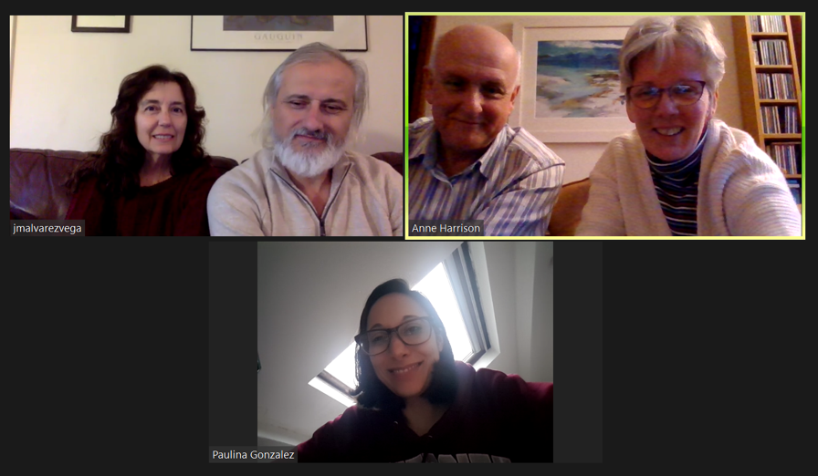 Paulina Duhne, Jose Alvarez, Mark Harrison, Anne Harrison, Ana Vilanova: “thank you for the richness of the resources in this retreat; everyone is finding it stimulating and helpful”